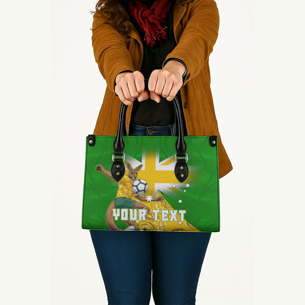 Personalized Australia Soccer Kangaroo Leather Bag Aussie Football Mascot Dynamic Sports Graphic