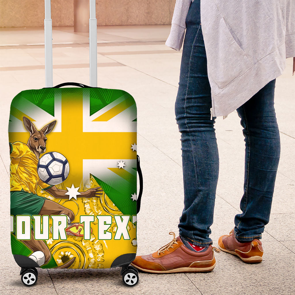 Personalized Australia Soccer Kangaroo Luggage Cover Aussie Football Mascot Dynamic Sports Graphic