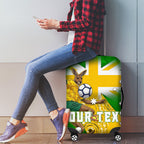 Personalized Australia Soccer Kangaroo Luggage Cover Aussie Football Mascot Dynamic Sports Graphic