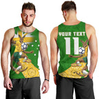 Personalized Australia Soccer Kangaroo Men Tank Top Aussie Football Mascot Dynamic Sports Graphic
