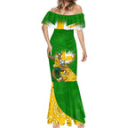 Personalized Australia Soccer Kangaroo Mermaid Dress Aussie Football Mascot Dynamic Sports Graphic