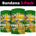 Personalized Australia Soccer Kangaroo Neck Gaiter Aussie Football Mascot Dynamic Sports Graphic