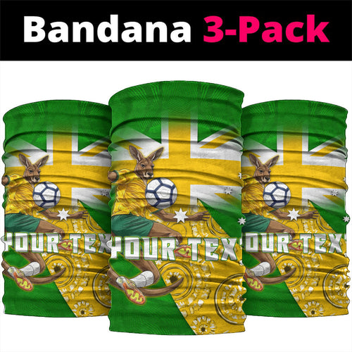 Personalized Australia Soccer Kangaroo Neck Gaiter Aussie Football Mascot Dynamic Sports Graphic