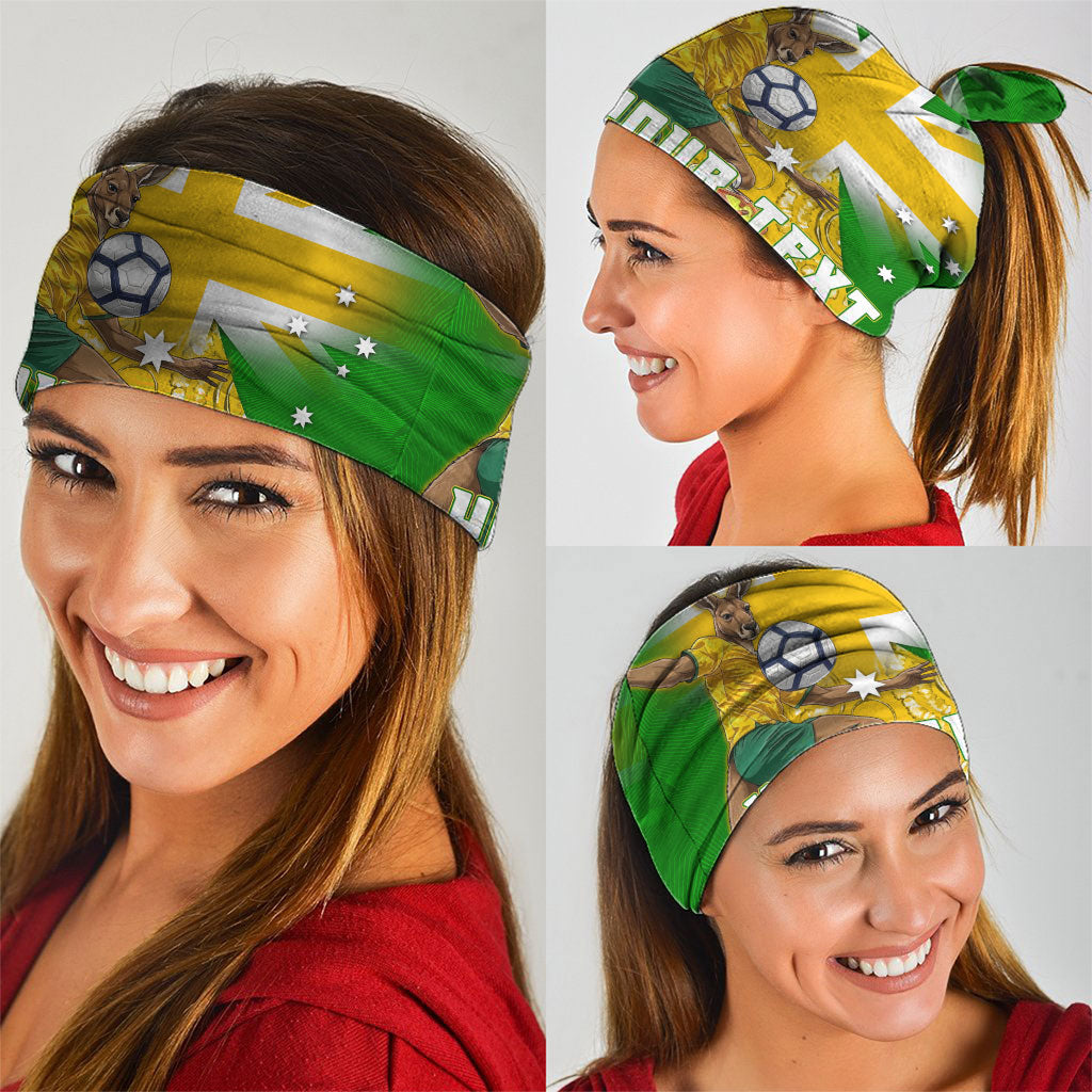 Personalized Australia Soccer Kangaroo Neck Gaiter Aussie Football Mascot Dynamic Sports Graphic