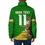 Personalized Australia Soccer Kangaroo Padded Jacket Aussie Football Mascot Dynamic Sports Graphic