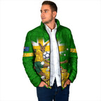 Personalized Australia Soccer Kangaroo Padded Jacket Aussie Football Mascot Dynamic Sports Graphic