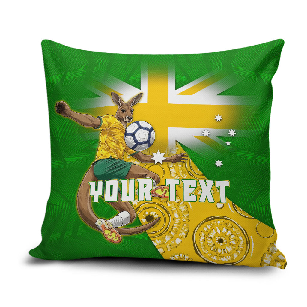 Personalized Australia Soccer Kangaroo Pillow Cover Aussie Football Mascot Dynamic Sports Graphic