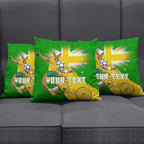 Personalized Australia Soccer Kangaroo Pillow Cover Aussie Football Mascot Dynamic Sports Graphic