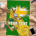 Personalized Australia Soccer Kangaroo Puzzle Aussie Football Mascot Dynamic Sports Graphic