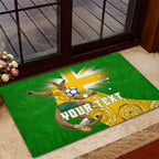 Personalized Australia Soccer Kangaroo Rubber Doormat Aussie Football Mascot Dynamic Sports Graphic