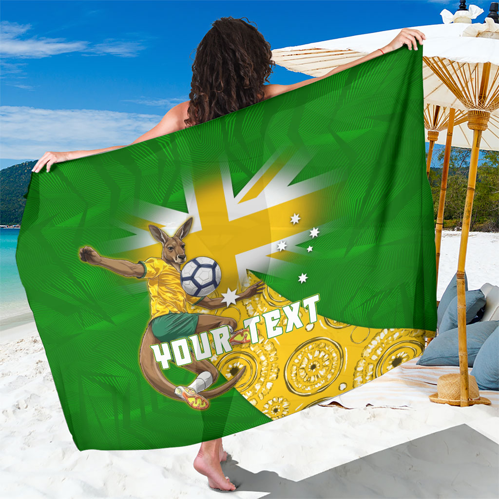Personalized Australia Soccer Kangaroo Sarong Aussie Football Mascot Dynamic Sports Graphic