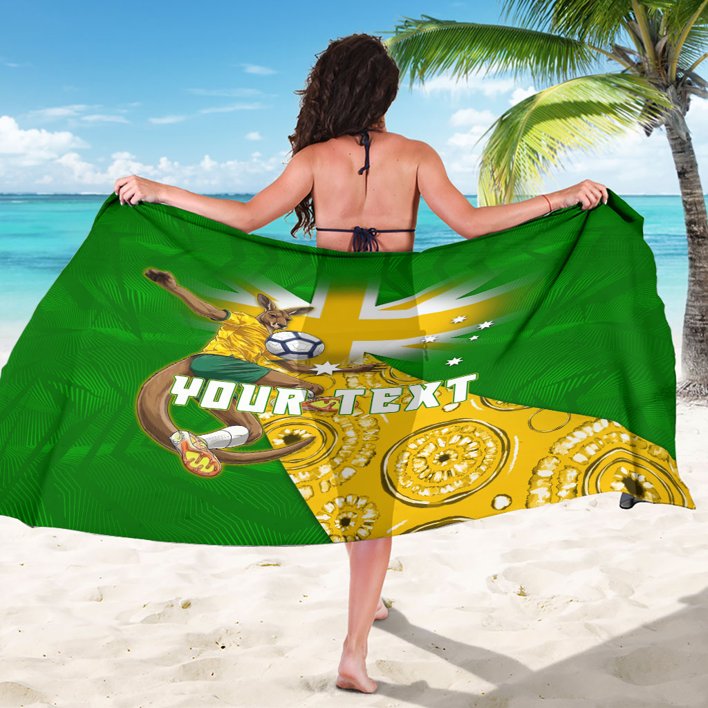 Personalized Australia Soccer Kangaroo Sarong Aussie Football Mascot Dynamic Sports Graphic