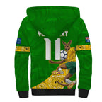 Personalized Australia Soccer Kangaroo Sherpa Hoodie Aussie Football Mascot Dynamic Sports Graphic