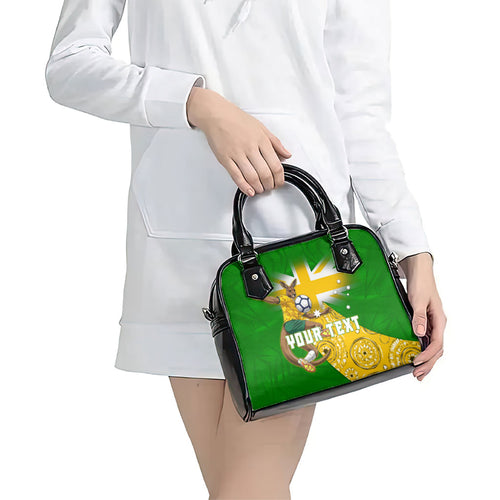 Personalized Australia Soccer Kangaroo Shoulder Handbag Aussie Football Mascot Dynamic Sports Graphic