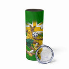 Personalized Australia Soccer Kangaroo Skinny Tumbler Aussie Football Mascot Dynamic Sports Graphic