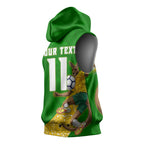 Personalized Australia Soccer Kangaroo Sleeveless Hoodie Aussie Football Mascot Dynamic Sports Graphic