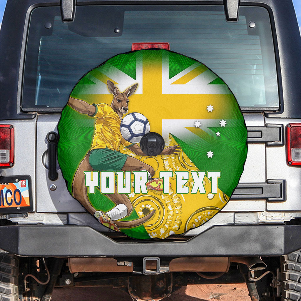 Personalized Australia Soccer Kangaroo Spare Tire Cover Aussie Football Mascot Dynamic Sports Graphic