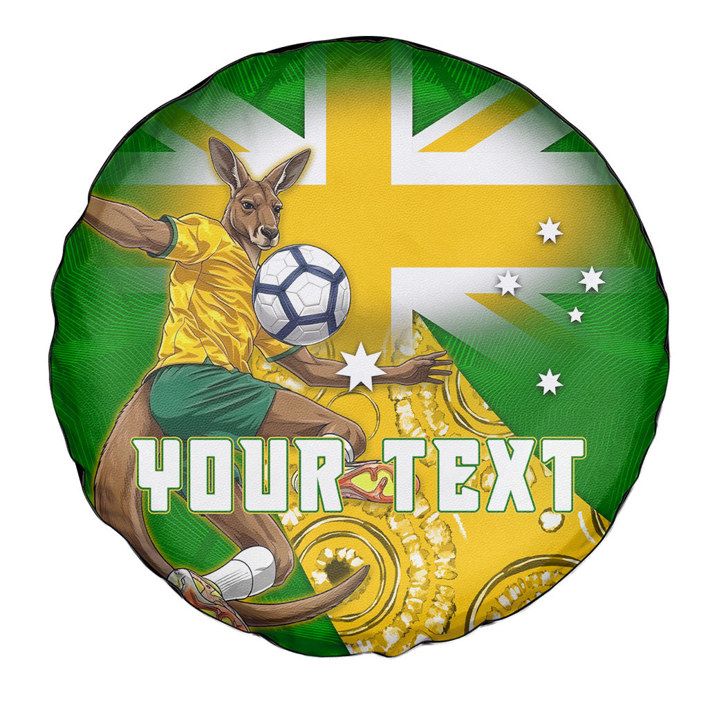 Personalized Australia Soccer Kangaroo Spare Tire Cover Aussie Football Mascot Dynamic Sports Graphic