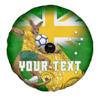 Personalized Australia Soccer Kangaroo Spare Tire Cover Aussie Football Mascot Dynamic Sports Graphic
