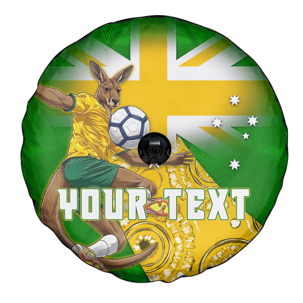 Personalized Australia Soccer Kangaroo Spare Tire Cover Aussie Football Mascot Dynamic Sports Graphic