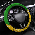 Australia Soccer Kangaroo Steering Wheel Cover Aussie Football Mascot Dynamic Sports Graphic