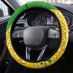 Australia Soccer Kangaroo Steering Wheel Cover Aussie Football Mascot Dynamic Sports Graphic