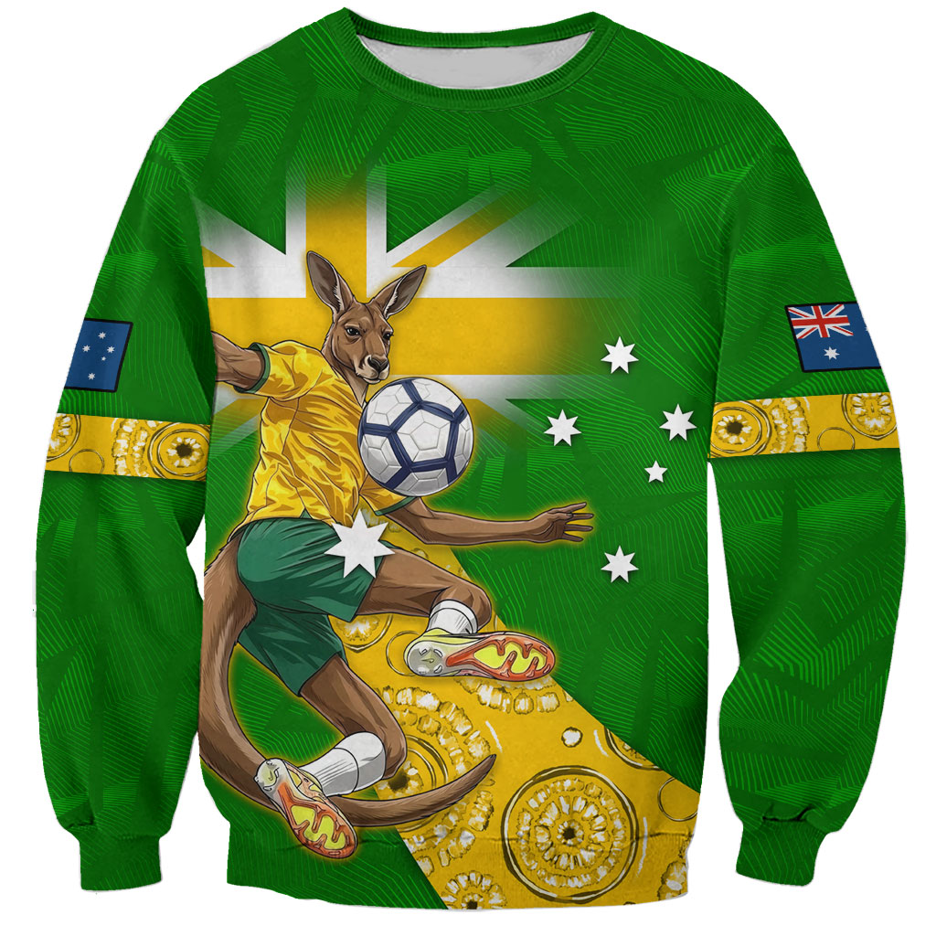 Personalized Australia Soccer Kangaroo Sweatshirt Aussie Football Mascot Dynamic Sports Graphic