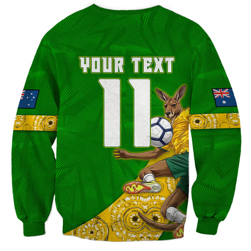 Personalized Australia Soccer Kangaroo Sweatshirt Aussie Football Mascot Dynamic Sports Graphic