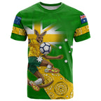 Personalized Australia Soccer Kangaroo T Shirt Aussie Football Mascot Dynamic Sports Graphic