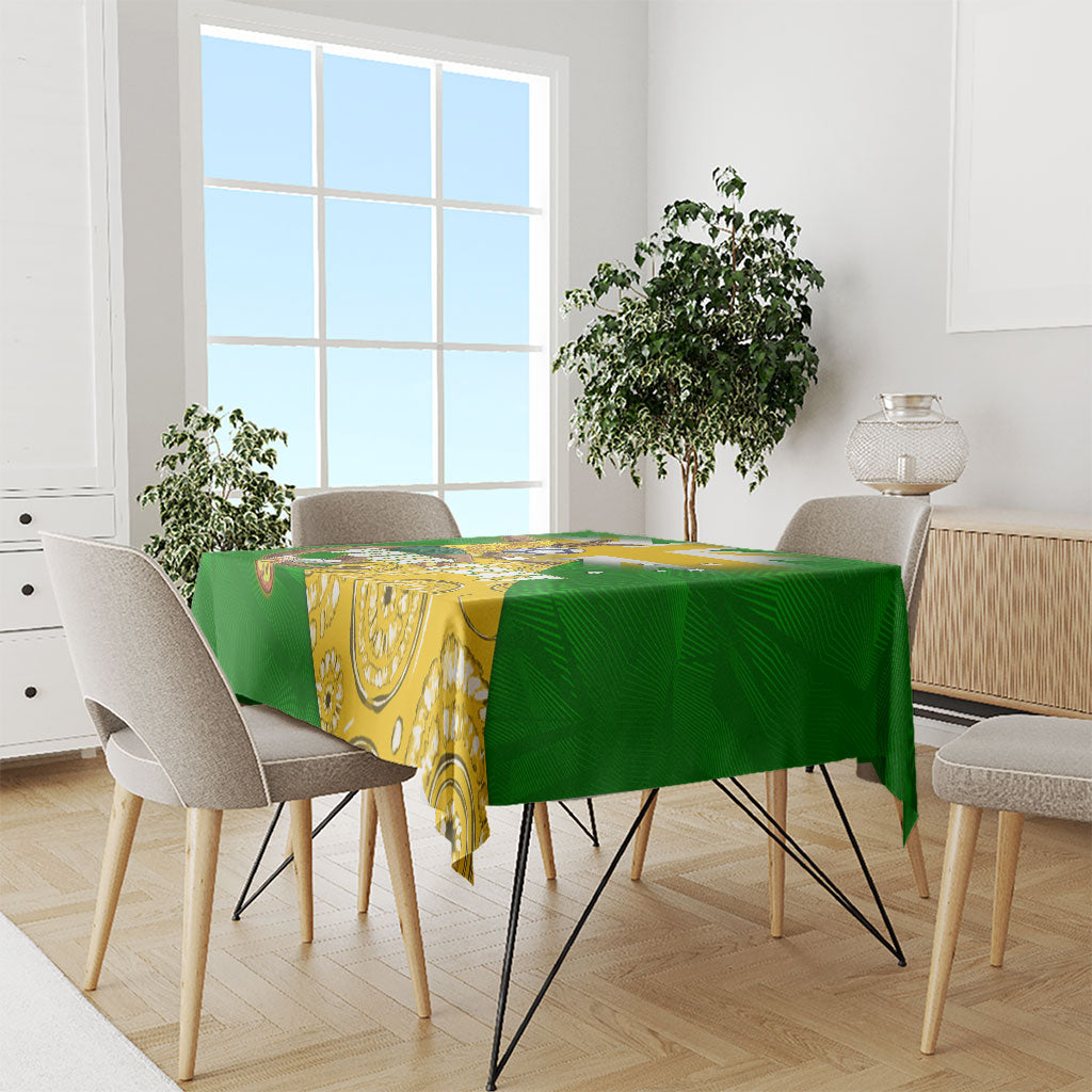 Personalized Australia Soccer Kangaroo Tablecloth Aussie Football Mascot Dynamic Sports Graphic