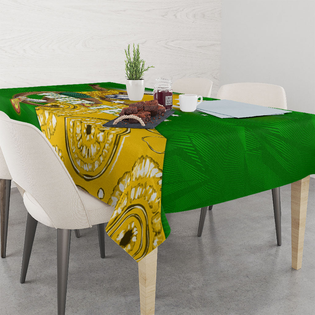 Personalized Australia Soccer Kangaroo Tablecloth Aussie Football Mascot Dynamic Sports Graphic