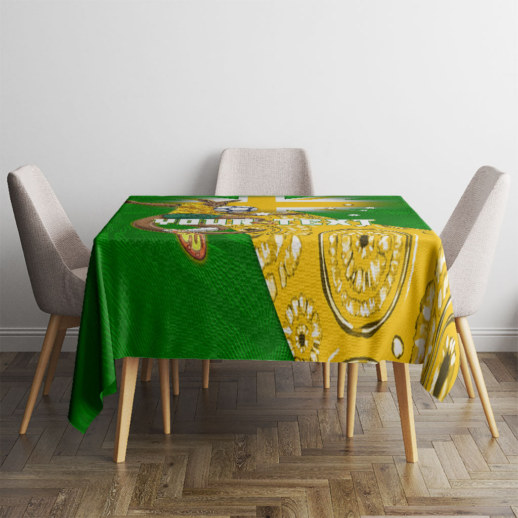 Personalized Australia Soccer Kangaroo Tablecloth Aussie Football Mascot Dynamic Sports Graphic