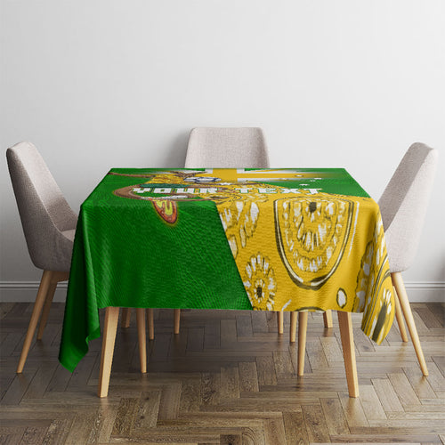 Personalized Australia Soccer Kangaroo Tablecloth Aussie Football Mascot Dynamic Sports Graphic