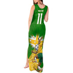 Personalized Australia Soccer Kangaroo Tank Maxi Dress Aussie Football Mascot Dynamic Sports Graphic