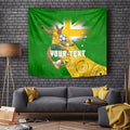 Personalized Australia Soccer Kangaroo Tapestry Aussie Football Mascot Dynamic Sports Graphic