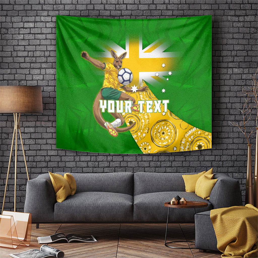 Personalized Australia Soccer Kangaroo Tapestry Aussie Football Mascot Dynamic Sports Graphic