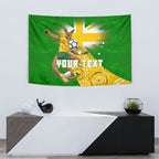 Personalized Australia Soccer Kangaroo Tapestry Aussie Football Mascot Dynamic Sports Graphic