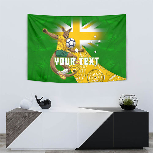 Personalized Australia Soccer Kangaroo Tapestry Aussie Football Mascot Dynamic Sports Graphic
