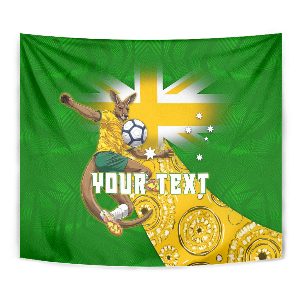 Personalized Australia Soccer Kangaroo Tapestry Aussie Football Mascot Dynamic Sports Graphic