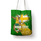 Personalized Australia Soccer Kangaroo Tote Bag Aussie Football Mascot Dynamic Sports Graphic