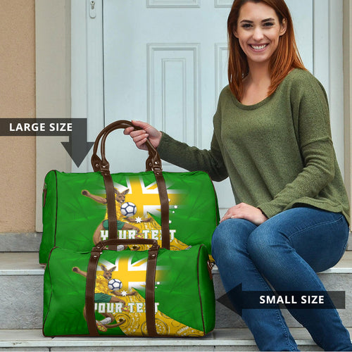 Personalized Australia Soccer Kangaroo Travel Bag Aussie Football Mascot Dynamic Sports Graphic