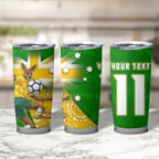 Personalized Australia Soccer Kangaroo Tumbler Cup Aussie Football Mascot Dynamic Sports Graphic
