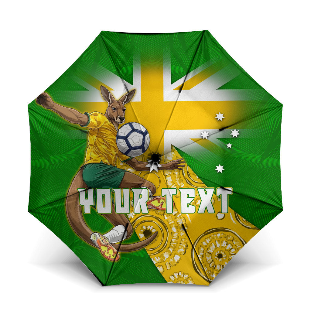 Personalized Australia Soccer Kangaroo Umbrella Aussie Football Mascot Dynamic Sports Graphic
