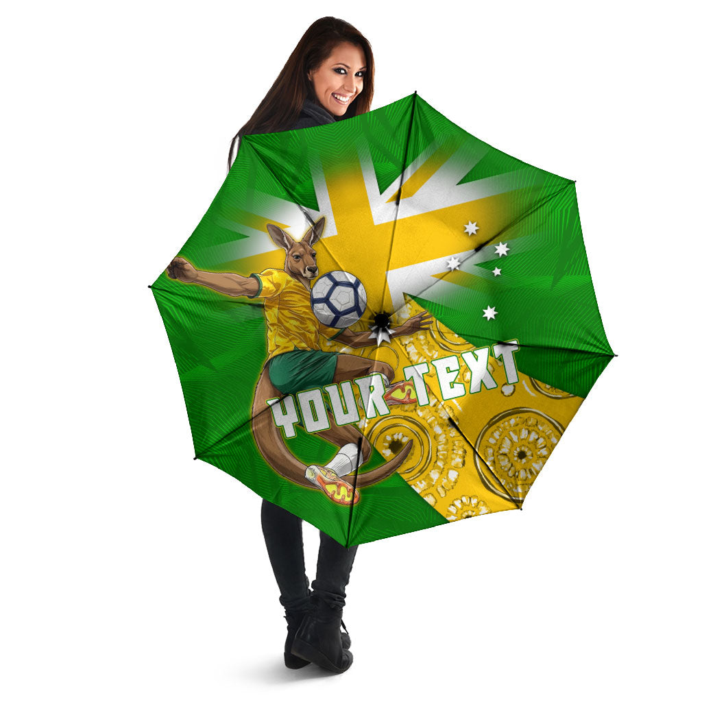 Personalized Australia Soccer Kangaroo Umbrella Aussie Football Mascot Dynamic Sports Graphic