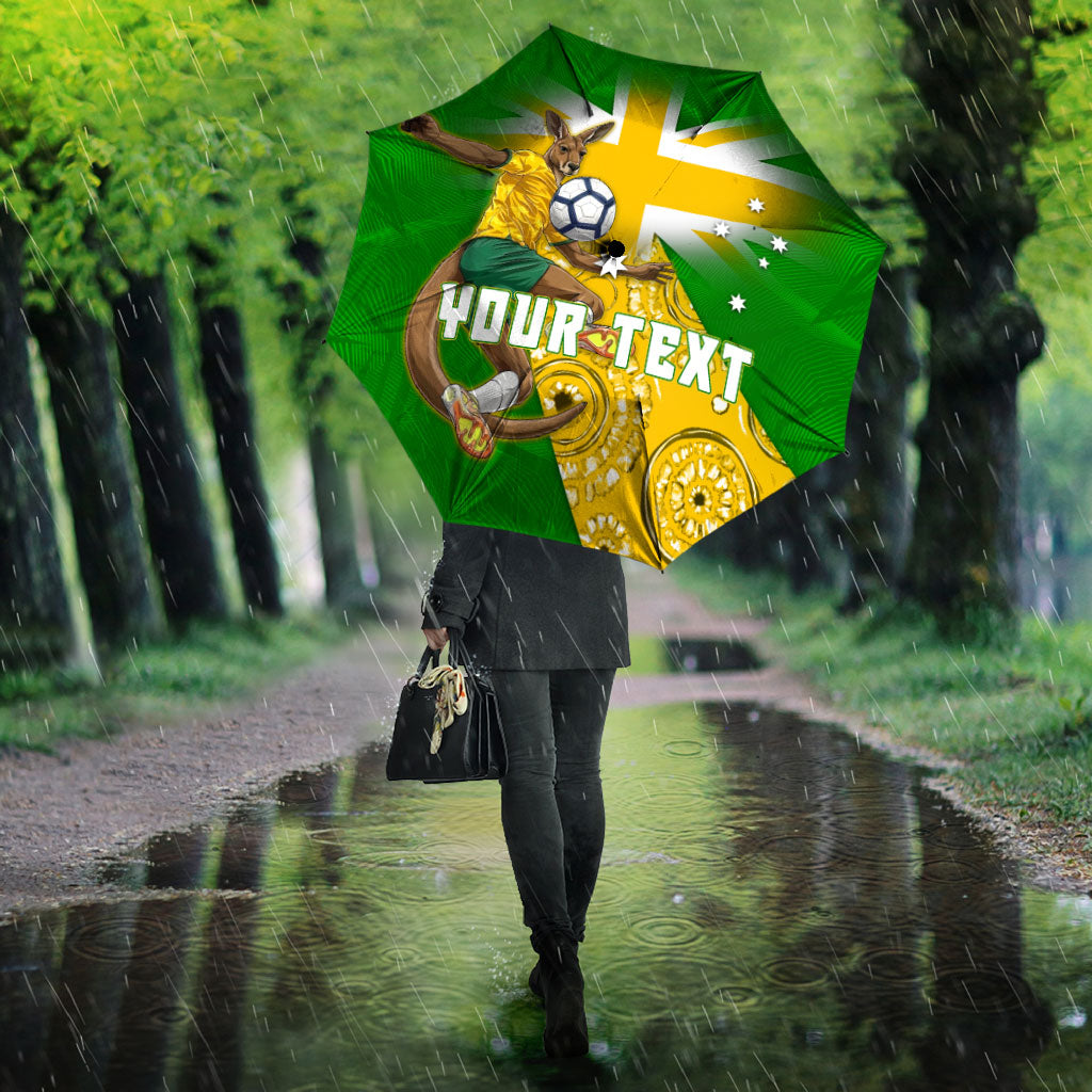 Personalized Australia Soccer Kangaroo Umbrella Aussie Football Mascot Dynamic Sports Graphic