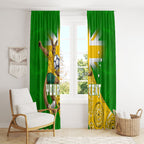 Personalized Australia Soccer Kangaroo Window Curtain Aussie Football Mascot Dynamic Sports Graphic