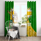 Personalized Australia Soccer Kangaroo Window Curtain Aussie Football Mascot Dynamic Sports Graphic