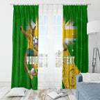 Personalized Australia Soccer Kangaroo Window Curtain Aussie Football Mascot Dynamic Sports Graphic