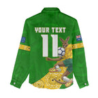 Personalized Australia Soccer Kangaroo Women Casual Shirt Aussie Football Mascot Dynamic Sports Graphic