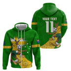 Personalized Australia Soccer Kangaroo Zip Hoodie Aussie Football Mascot Dynamic Sports Graphic